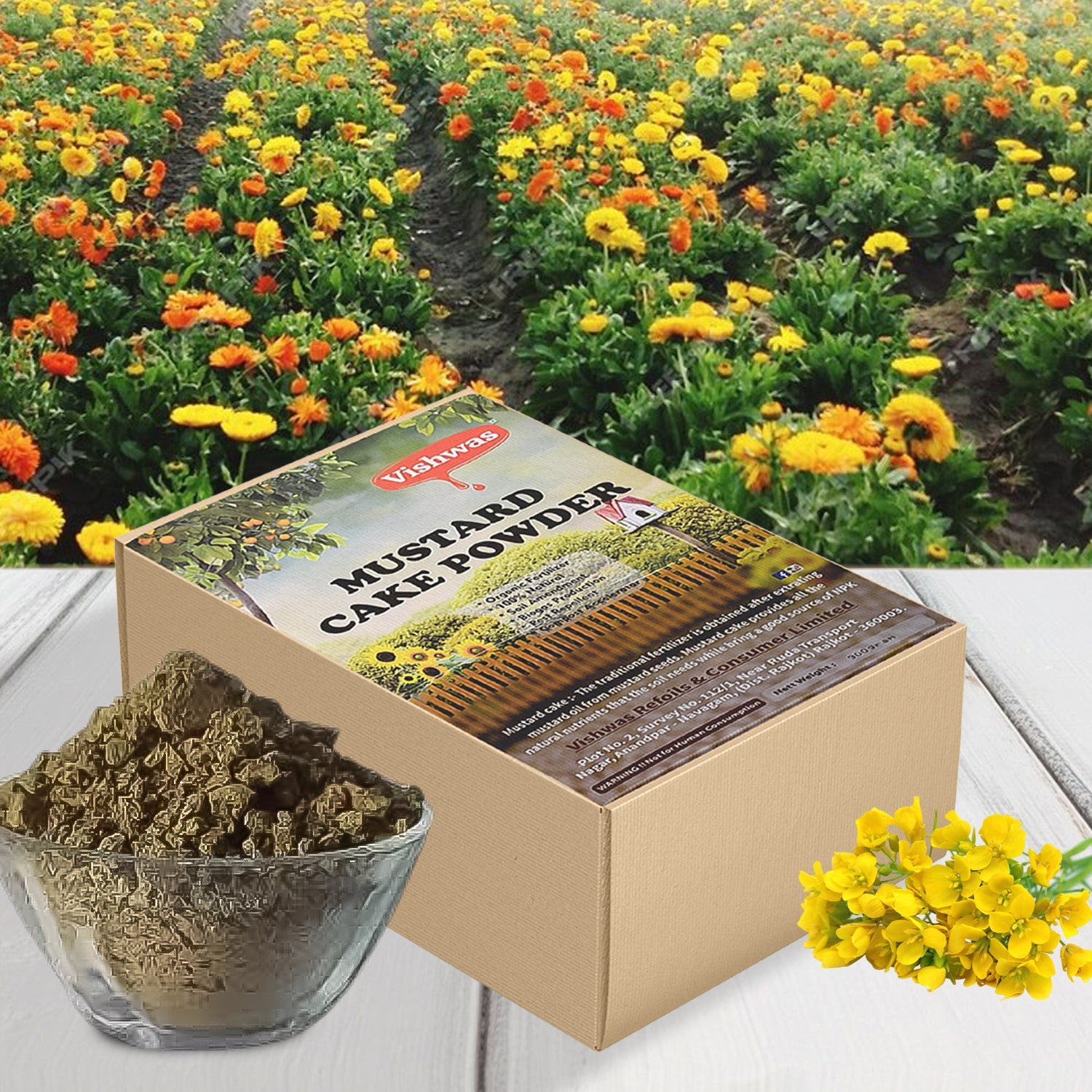 Mustard Cake Fertilizer For Plants 900gm Mustard Cake Fertilizer For Plants 900gm